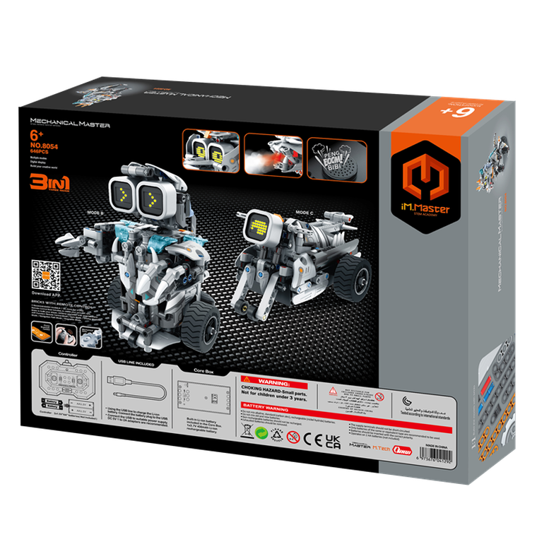 iM.Master, robot program 3w1 zdalnie sterowany, klocki, 408 elementów