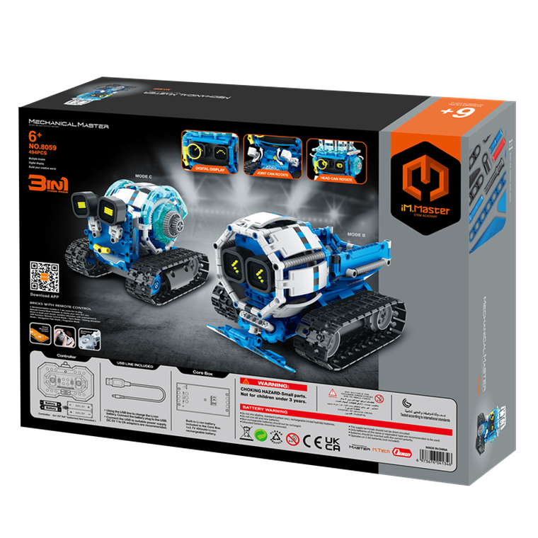 iM.Master, robot program 3w1 zdalnie sterowany, klocki, 494 elementów