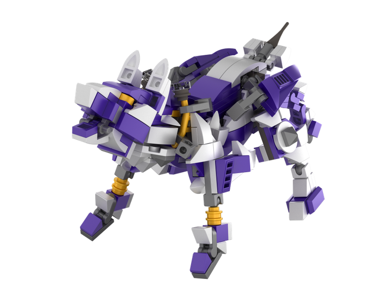 iM.Master, robot tygrys fioletowy 2w1, klocki, 340 elementów