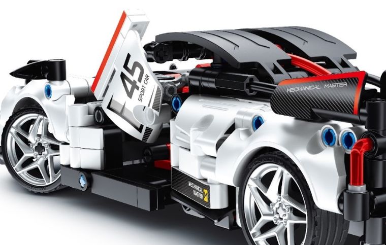 iM.Master, wyścigówka RC biała, klocki, 476 elementów
