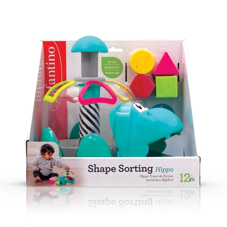 Infantino, bączek z sorterem, hipopotam