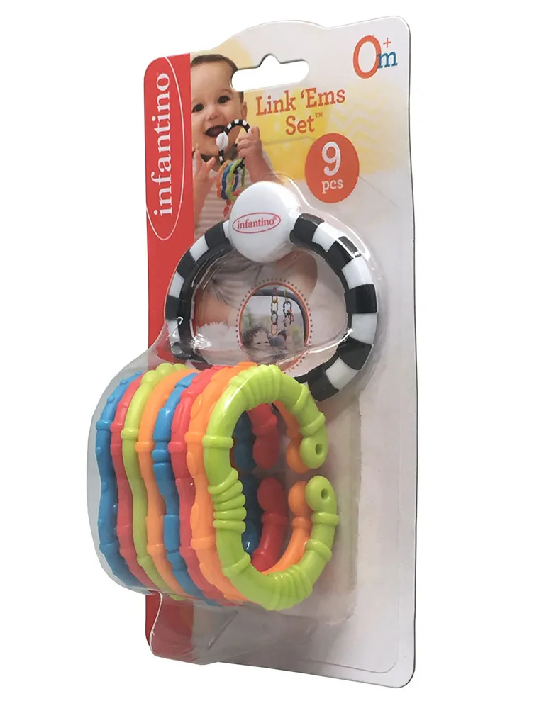 Infantino, łańcuch, gryzak, 9 elementów