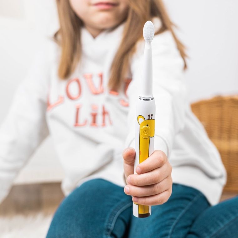 InnoGIO, GIOsonic, Giraffe, soniczna szczoteczka do zębów dla dzieci, żółta