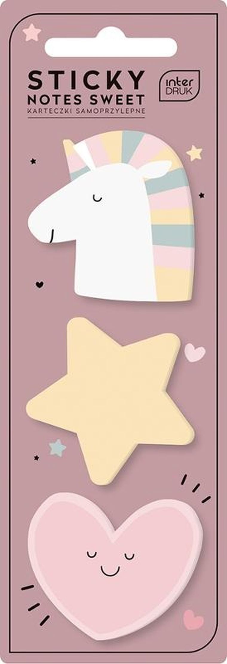 Interdruk, notes, samoprzylepne kartki, 45-45 cm, 25 kartek, Sweet, 1 szt.
