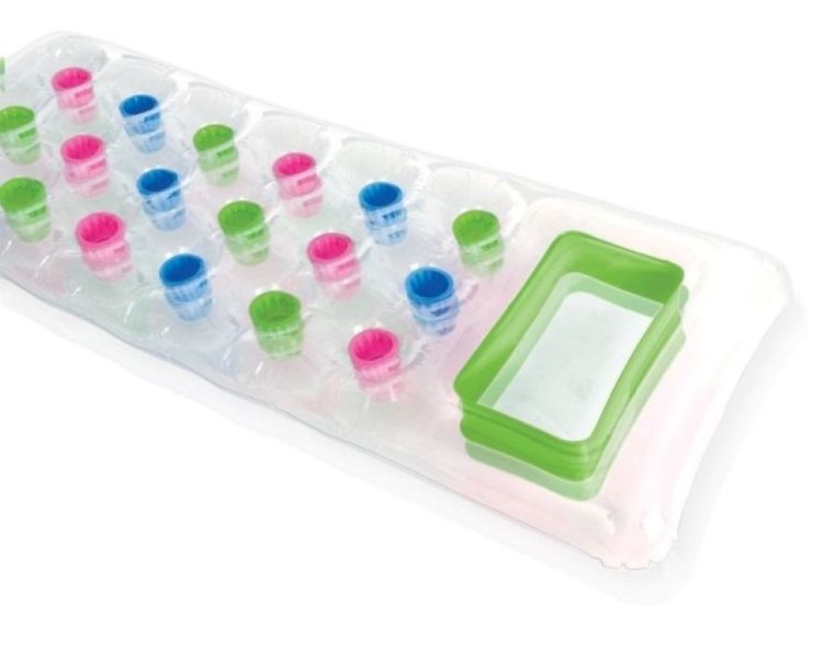 Intex, 18-kieszeniowy materac przezroczysty, kolorowe kieszenie