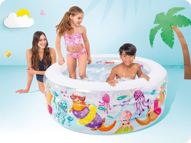 Intex, basen dmuchany, akwarium, 152-56 cm