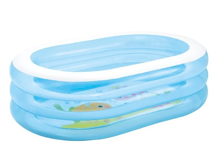 Intex, basen dmuchany, owalny, dno z rybkami, 163-107-46 cm