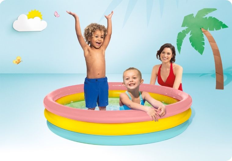 Intex, basen dziecięcy, tęcza, 147-33 cm