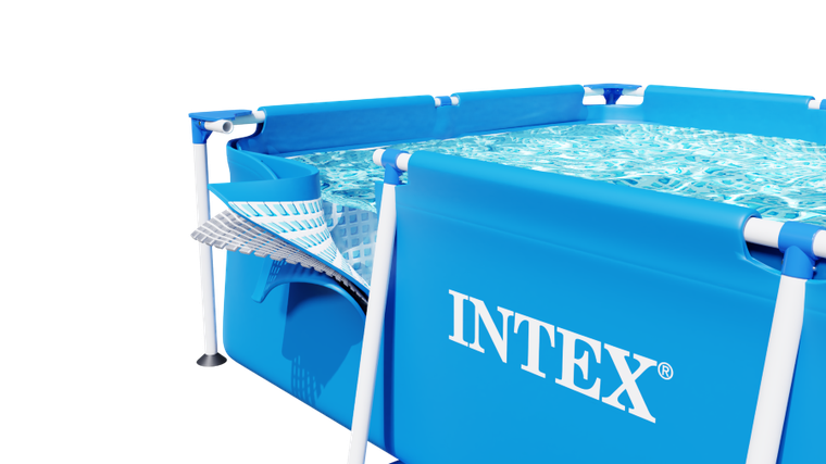 Intex, basen ogrodowy, stelażowy, 260-160-65 cm, zestaw 15w1