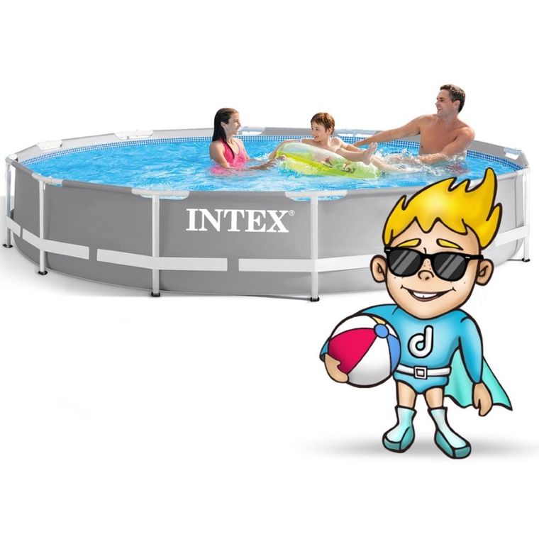 Intex, basen ogrodowy stelażowy, zestaw 9w1, 366-76 cm