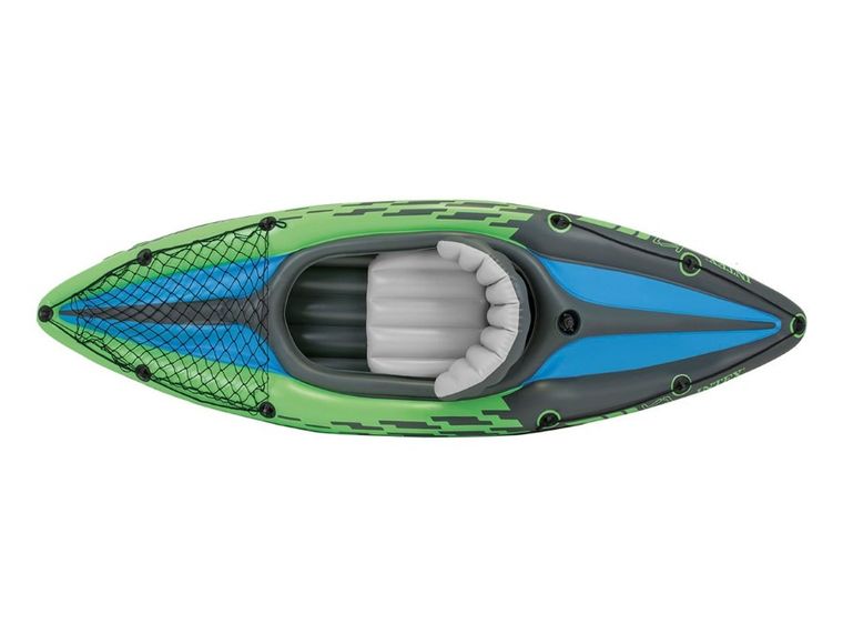 Intex, Challenger K1, kajak dmuchany, z wiosłami i pomką, 274-76-33 cm