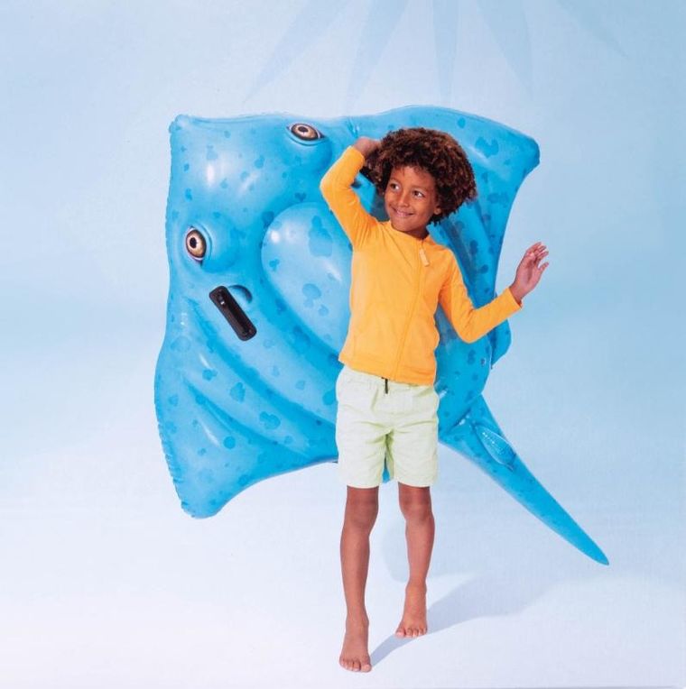 INTEX, dmuchany materac, płaszczka, 185-145 cm