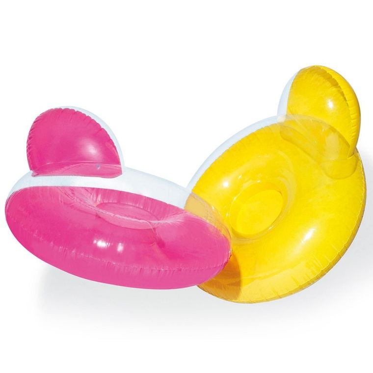 Intex, fotel dmuchany wielofunkcyjny, różowy, 137-122 cm