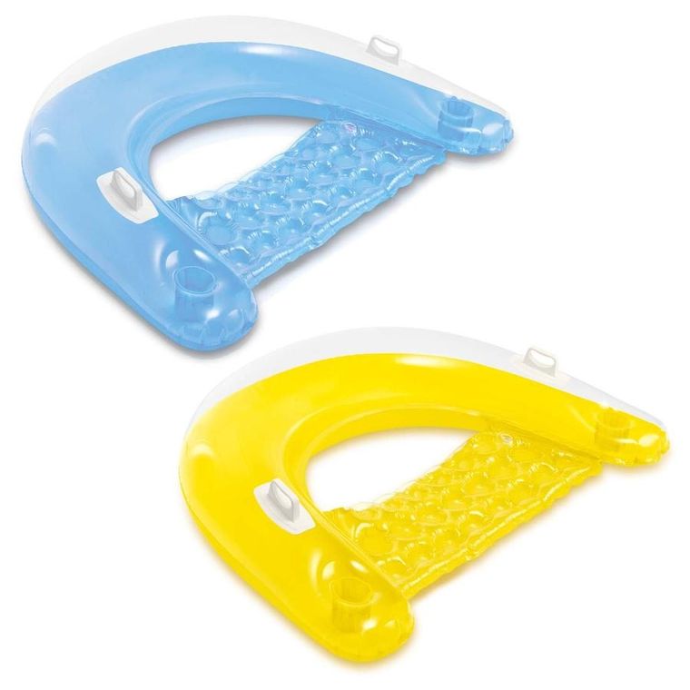 Intex, fotel do pływania z uchwytami, niebieski, 152-99 cm