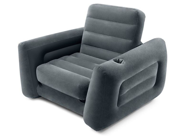 Intex, fotel materac dmuchany, welurowy, 2w1