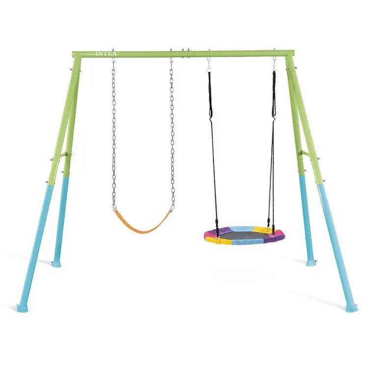 Intex, huśtawka, plac zabaw, bocianie gniazdo