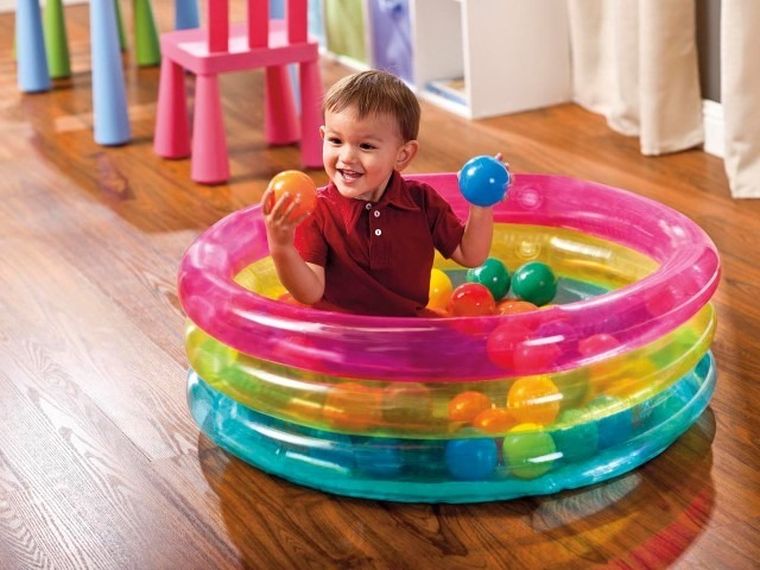 Intex, kojec dmuchany z piłkami, 86-25 cm