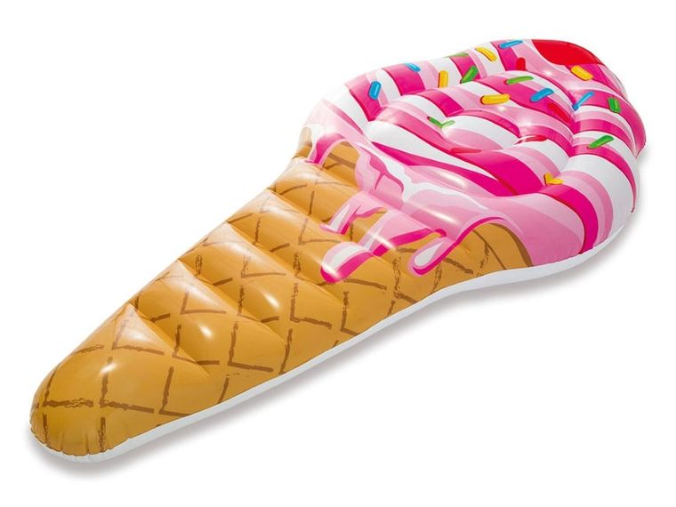 Intex, Lód rożek, dmuchany materac plażowy, 224-107 cm