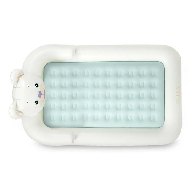 Intex, materac dmuchany jednoosobowy z pompką tłokową