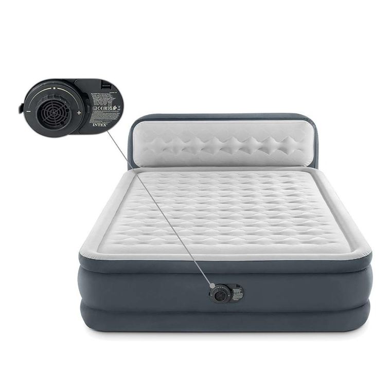 Intex, materac dmuchany, z pompką elektryczną, 236-152-86 cm