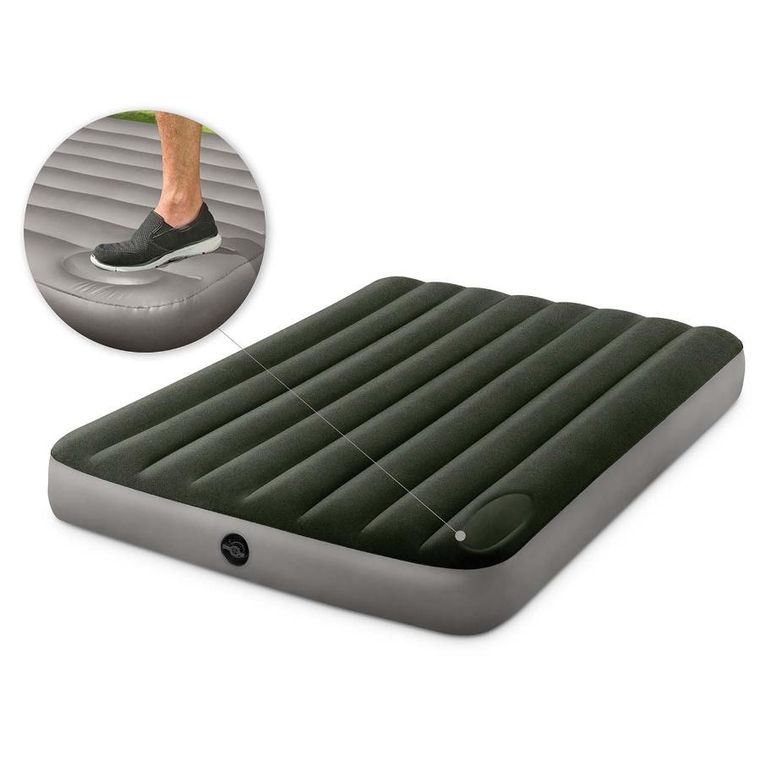 Intex, materac dmuchany z wbudowaną pompką nożną