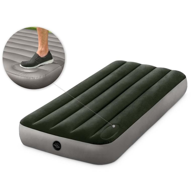 Intex, materac dmuchany z wbudowaną pompką nożną