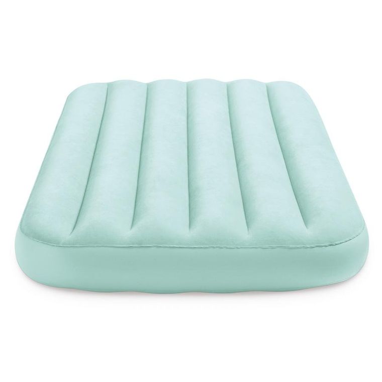 Intex, materac welurowy, jednooosobowy, niebieski, 157-88-18 cm