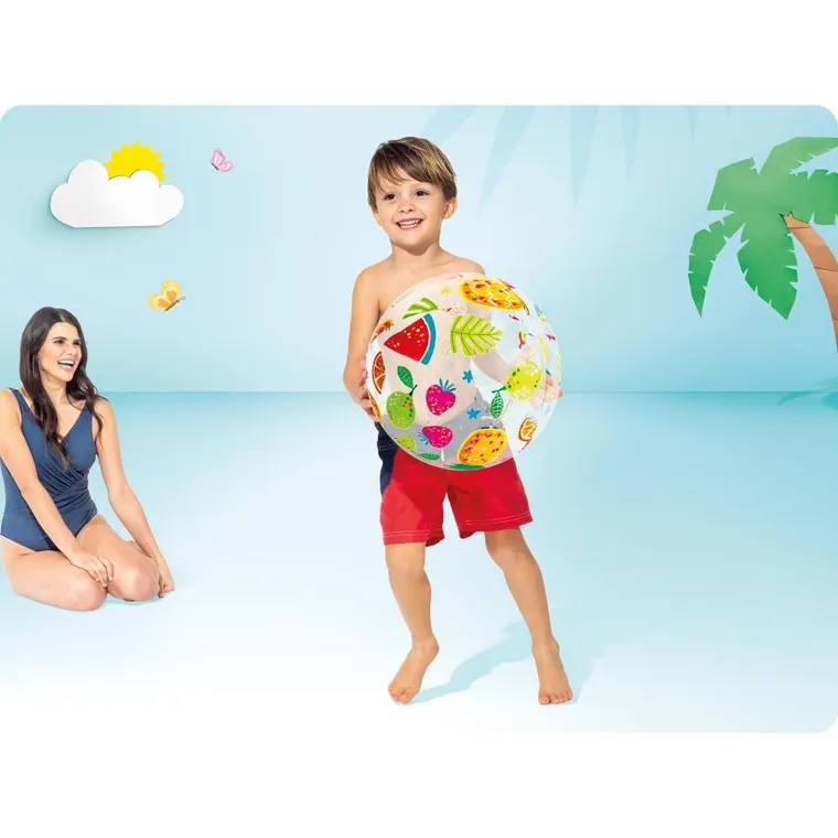 Intex, piłka plażowa, owoce, 51 cm