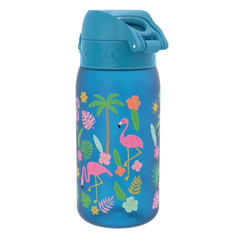 Ion8, Flamingi, bidon z ustnikiem, niebieski, 350 ml