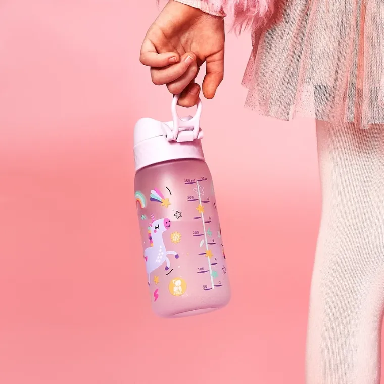 Ion8, Jednorożec, bidon z ustnikiem, liliowy, 350 ml