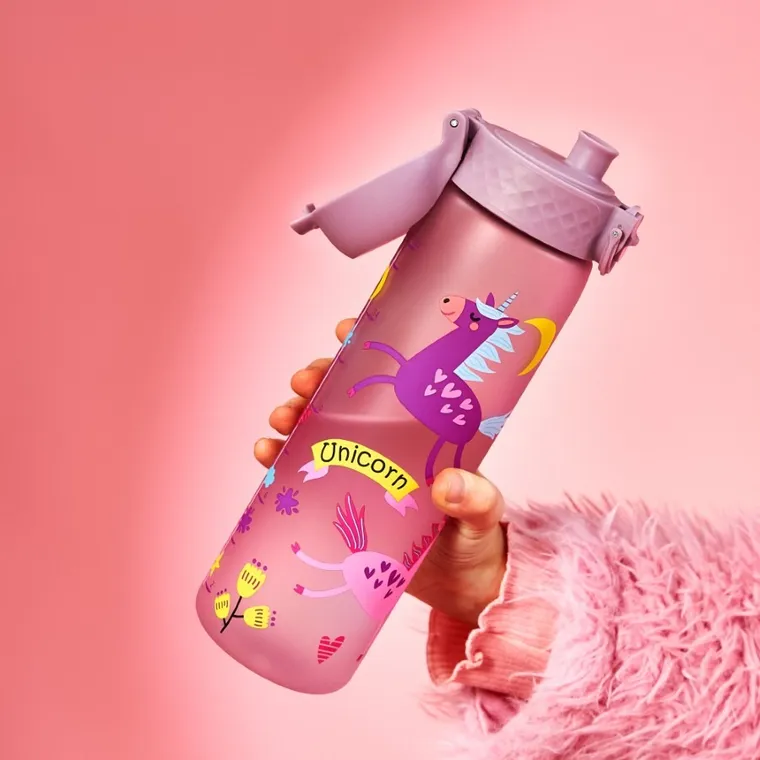 Ion8, Jednorożec, bidon z ustnikiem, liliowy, 500 ml
