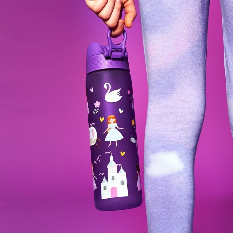 Ion8, Księżniczki, bidon z ustnikiem, fioletowy, 500 ml