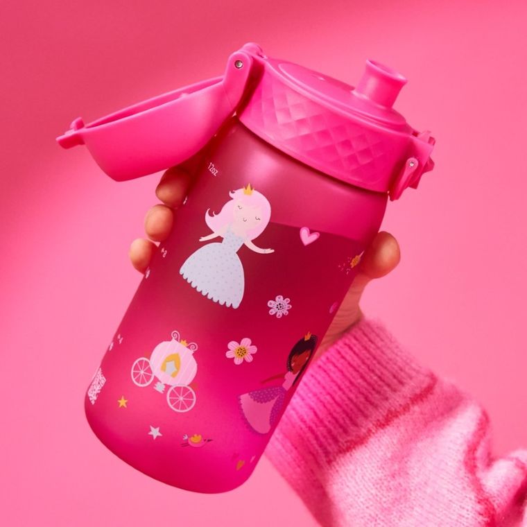 Ion8, Księżniczki, bidon z ustnikiem, różowy, 350 ml