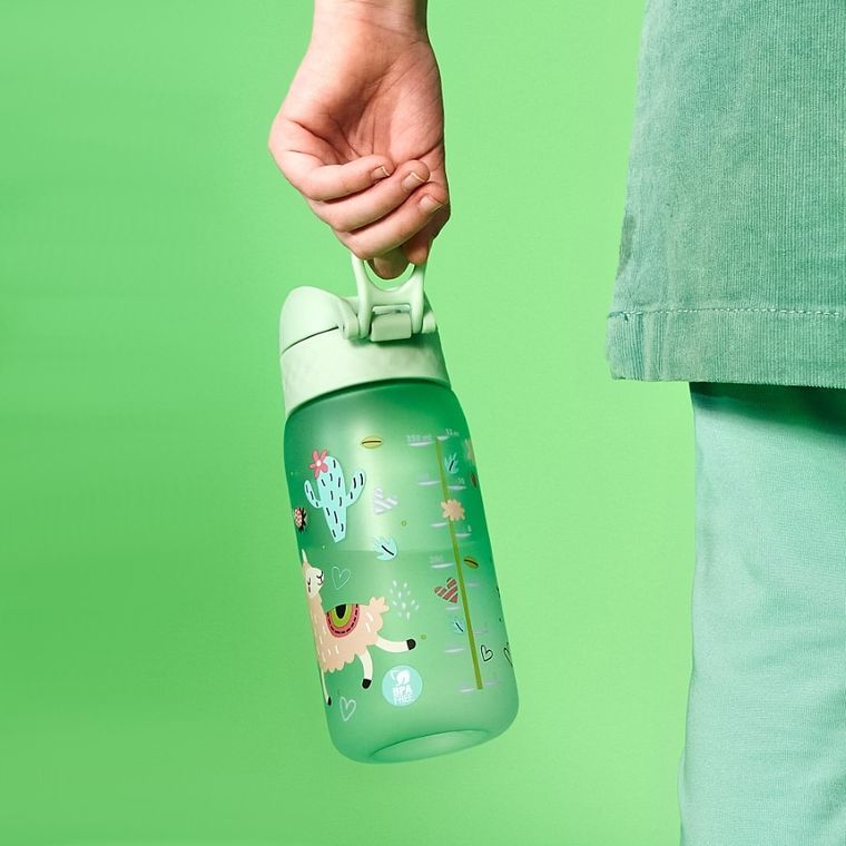 Ion8, Lama, bidon z ustnikiem, zielony, 350 ml