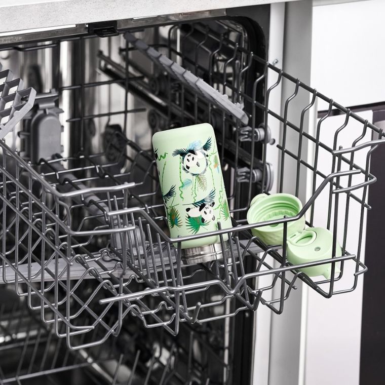 ION8, Panda, bidon termiczny z ustnikiem, zielony, 320 ml