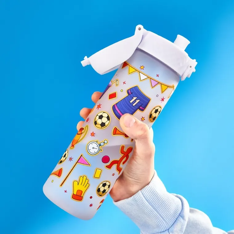 ION8, Piłka nożna, bidon z ustnikiem, biały, 500 ml