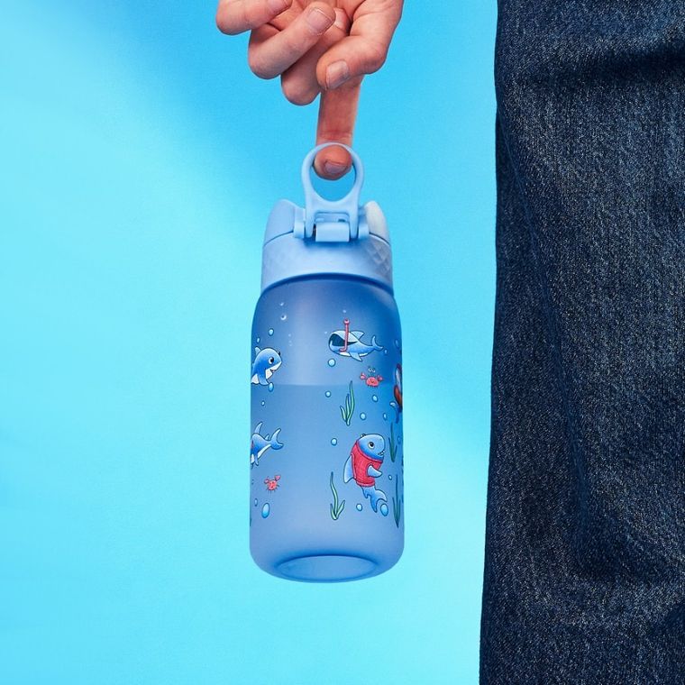 ION8, Rekiny, bidon z ustnikiem, niebieski, 350 ml