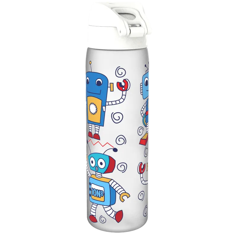 Ion8, Roboty, bidon z ustnikiem, biały, 500 ml