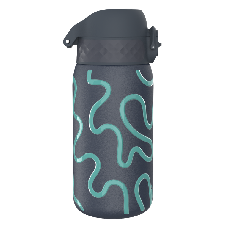 ION8, Szlaczki, bidon termiczny z ustnikiem, próżniowy, granatowy, 320 ml