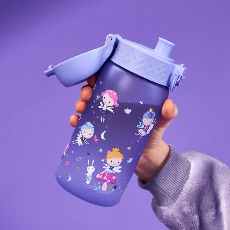 Ion8, Wróżki, bidon z ustnikiem, fioletowy, 350 ml