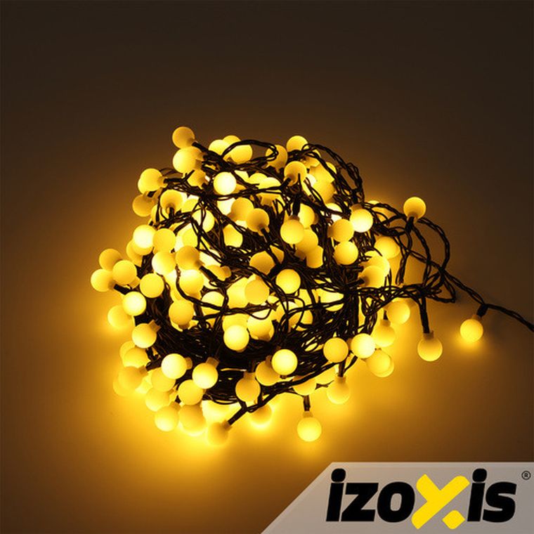 Izoxis, lampki świąteczne, kulki, 300 LED, 30m