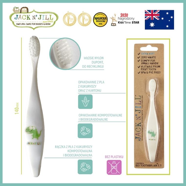 Jack N'Jill, Dino, BIO szczoteczka do zębów