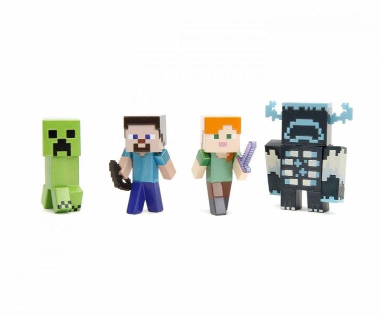 Jada Toys, Minecraft, figurki metalowe, 6,5 cm, 4 szt.