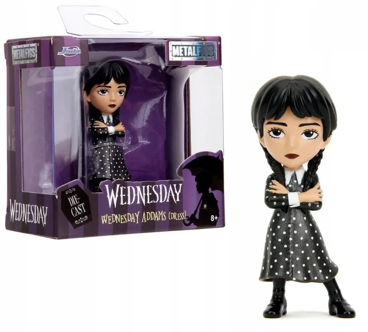 Jada Toys, Wednesday, figurka metalowa, 6,5 cm, 1 szt.
