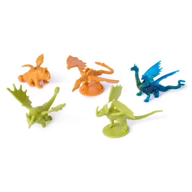 Jak wytresować smoka, Kolekcja Smoków, zestaw figurek w wiaderku, 50 elementów