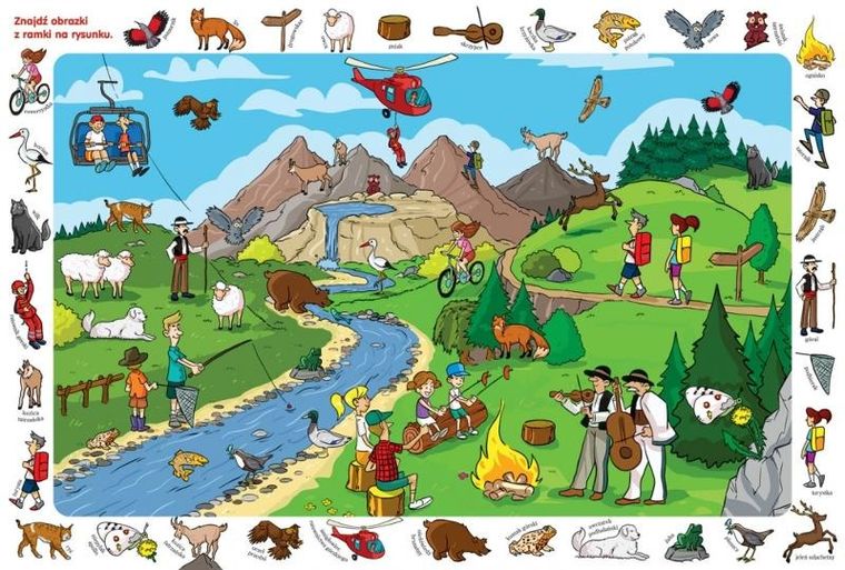 Jako, Wycieczka w góry, puzzle, obserwacyjne, 54 elementy