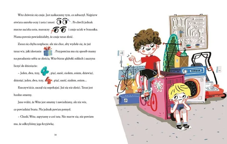 Jano i Wito uczą mówić. Różowy rower