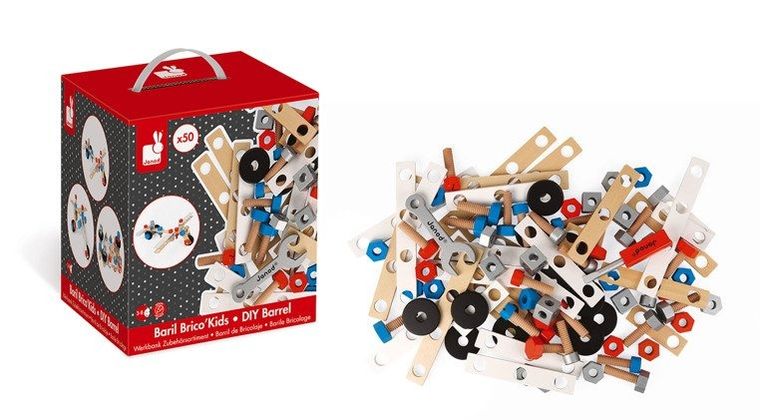 Janod, Brico ‘Kids, zestaw konstruktora, 50 elementów