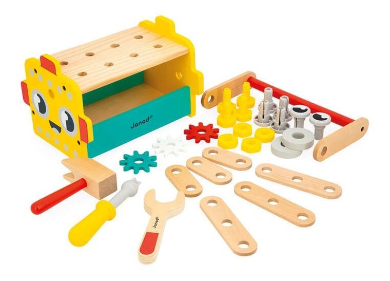 Janod, Brico'Kids, skrzynka z narzędziami, robot