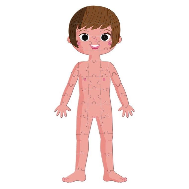 Janod, Ciało człowieka, puzzle 3w1, 50, 75 i 100 elementów